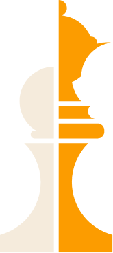 Symbole fusion roi et reine inspiré du jeu d’échecs